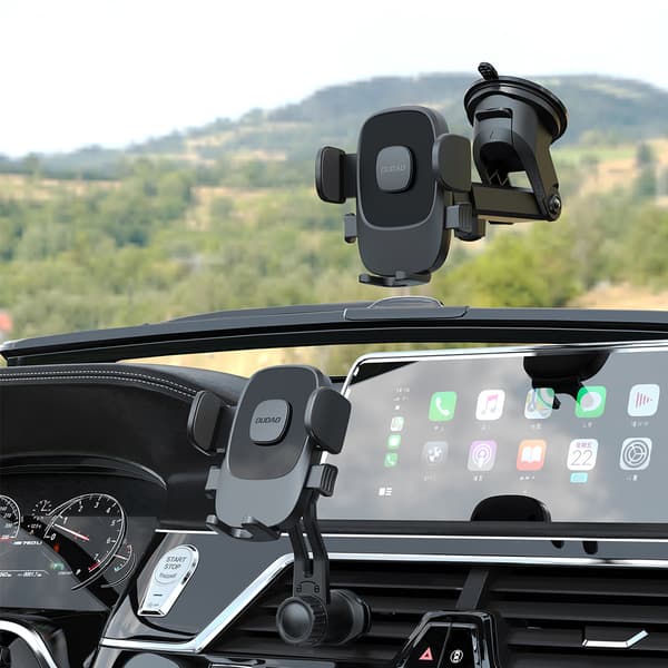 F2N+ Bilholder til Smartphone med Sugekop, Gravity, 360 Grader - Sort