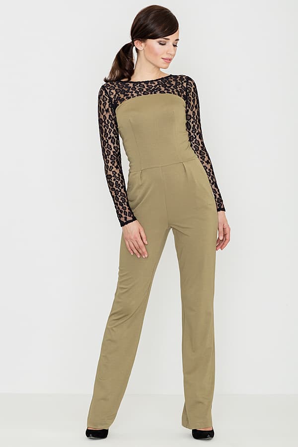K324 Olivgrön M Jumpsuit