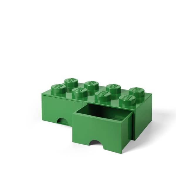 LEGO(R) kasse med skuffer, otte dele, grøn