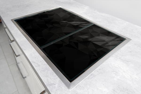 GLASSKYDDSPLÅT FÖR SPIS 75x52 SVART