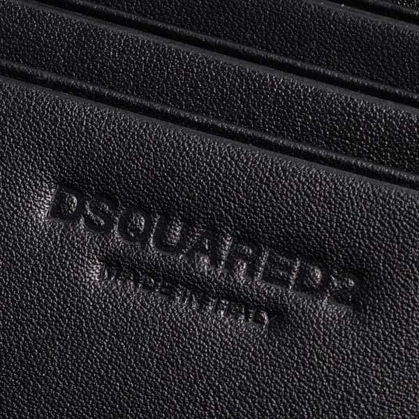 DSQUARED2 Miesten Nahkalompakko D2 NERO