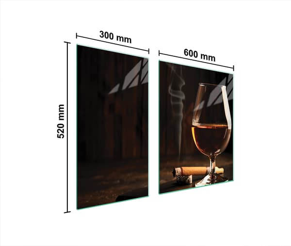 GLASSKYDDSPLÅT FÖR SPIS 90x52 VIN