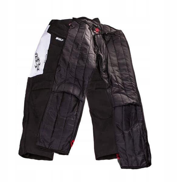 WOLF DAME TEKSTIL MC-BUKSER SORT HVID 2XL