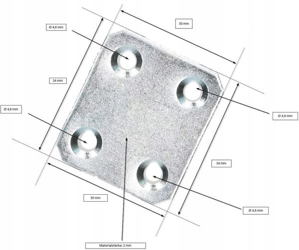 Suora liitos 34x30 K - 50 kpl.