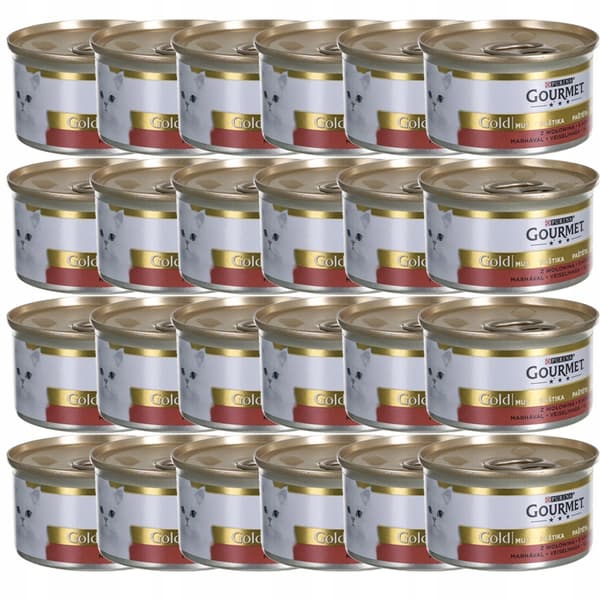 GOURMET GOLD mousse med nötkött - våtfoder för katter - 24x85 g