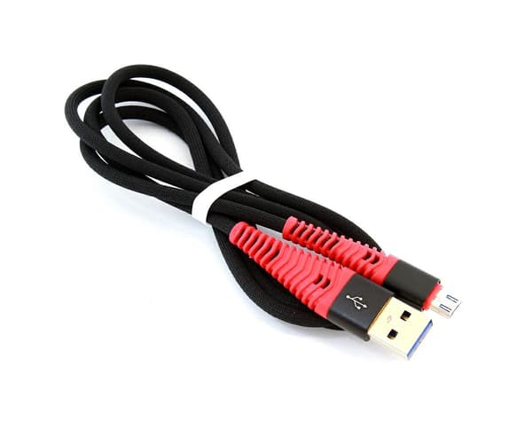 KK21N MICRO USB-KABEL 1M SNABBLADDNING nylonflätad
