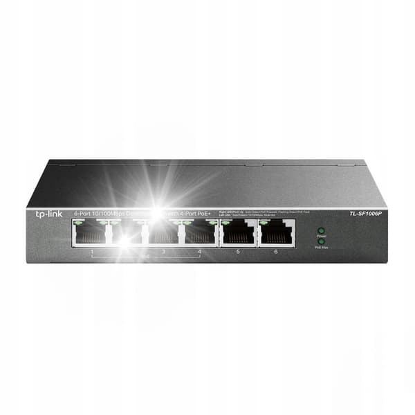 TP-Link TL-SF1006P ohanterad switch 6x10/100 4xPoE+