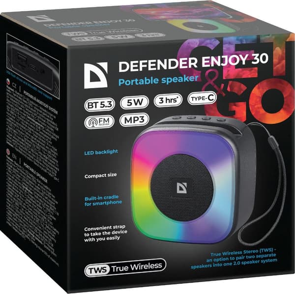 Defender Enjoy 30 Bluetooth 5W BT/LED/USB/TF/MP3-kaiutin