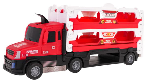2-in-1 Laukaisuauto + Lisävarusteet Punainen