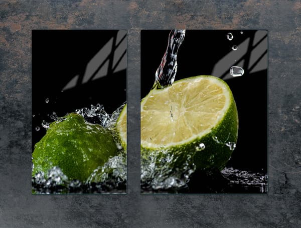 GLASBESKYTTELSESPLADE TIL KOMFUR 70x52 CITRON