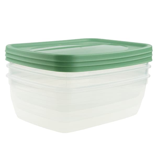 HOB021017 SET MED 3 REKTANGULÄRA MATBEHÅLLARE 2 L
