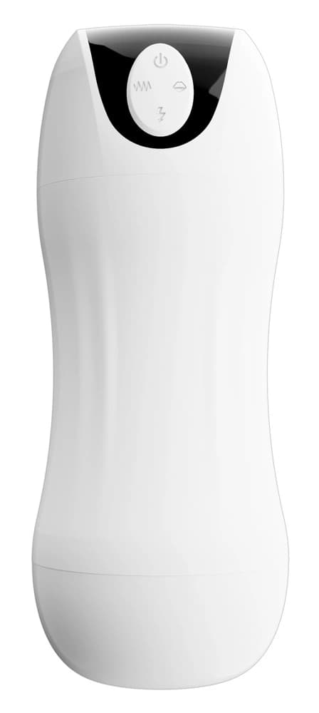 Stroker Masturbator Med 2 Sug- Och Vibrationsfunktioner Vit