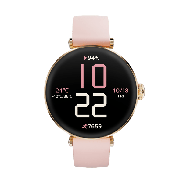 Smartklocka KIESLECT Pura Guld 1,19" AMOLED Bluetooth 5.2 IP68