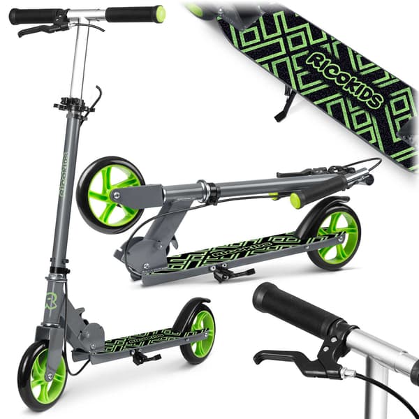 Ricokids Kodi Scooter Grå og Grøn