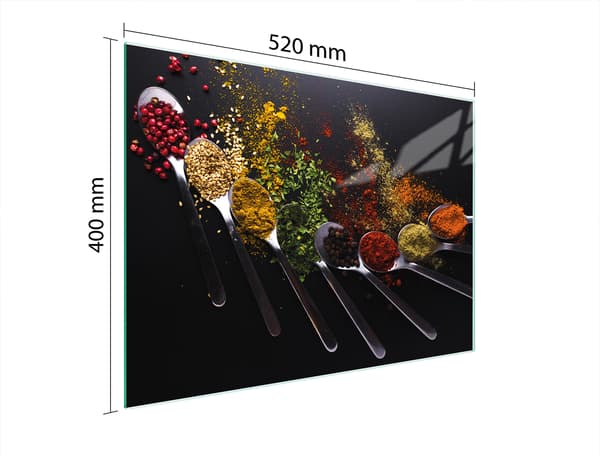 SKÄRBRÄDA I GLAS 52x40 KRYDDOR
