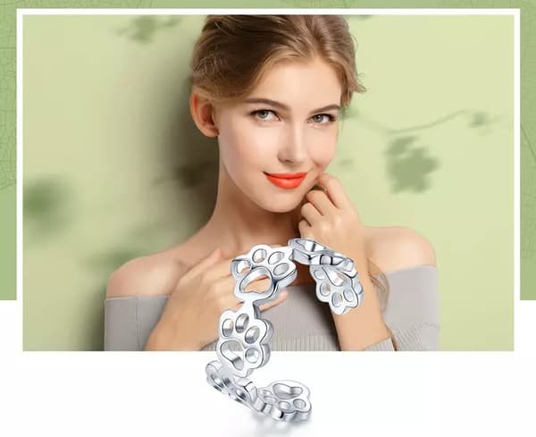 Justerbar tassring i silver S925 Silver