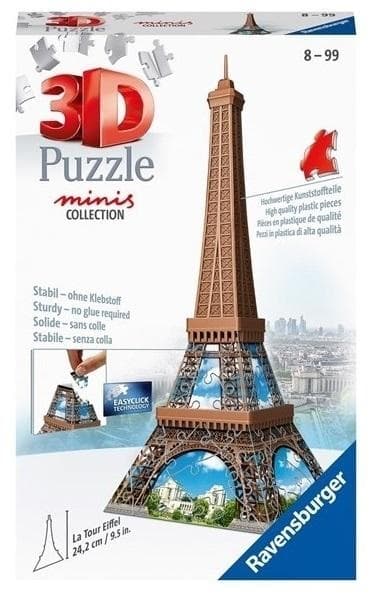 3D-puslespil 54 minibygninger: Eiffeltårnet