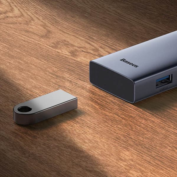 HUB 5-in-1 Jakaja USB-C - HDMI USB-A USB-C PD 4K - Harmaa