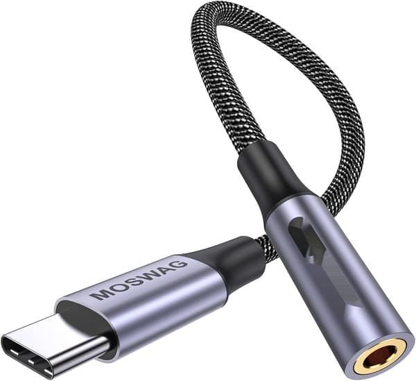MOSWAG USB C - 3,5 mm -sovitin