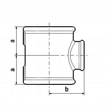 T-stykke 2 x 1 1/2 x 2 REDUCERENDE GALVANISERET