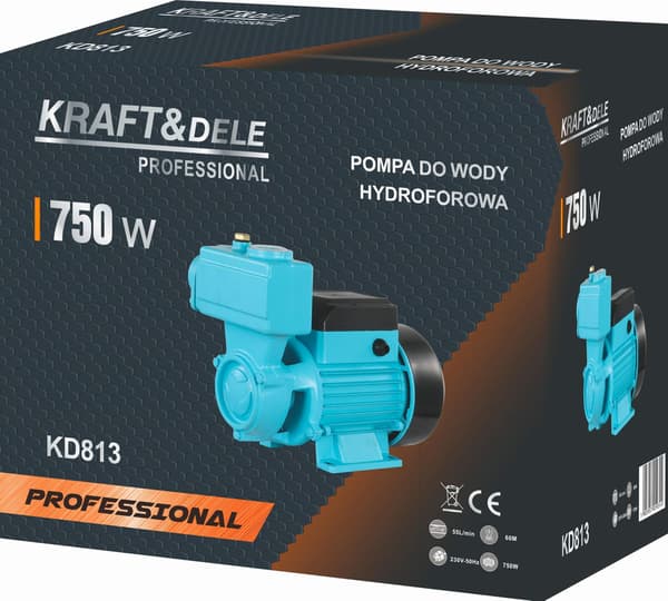 Hydroforvattenpump 750W 55L/min | Kraft&Dele