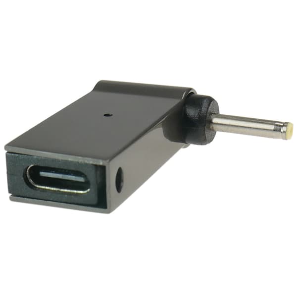 USB-C-adapter til strømforsyning af bærbar computer med 2,5x0,7 mm stik