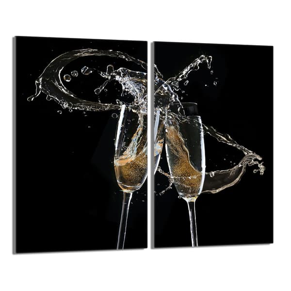 Skyddsplatta i glas för spis 2x30x52 Vin