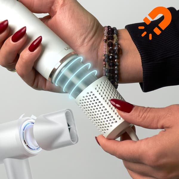 Joniserande hårtork med diffusor H100 1500W - Vit