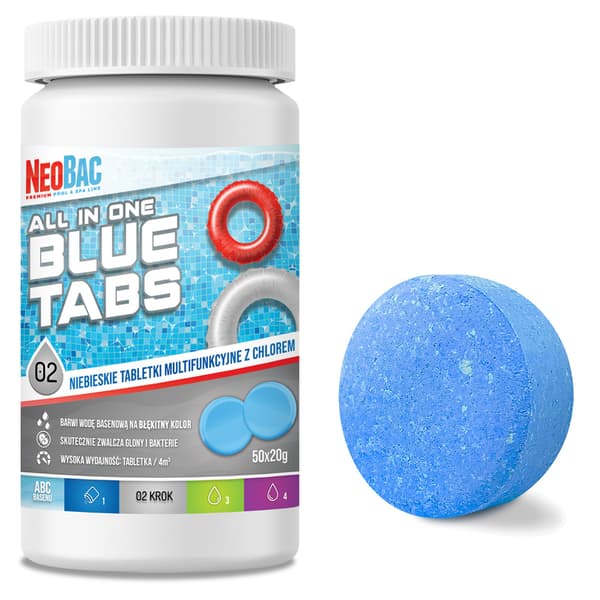 NeoBac BLUE TABS multifunktionella pooltabletter 50 st.