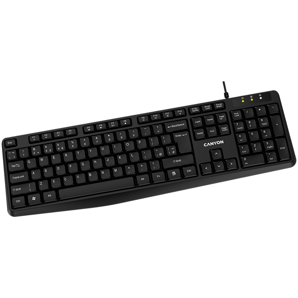 CANYON Tastatur KB-1 Kablet Sort