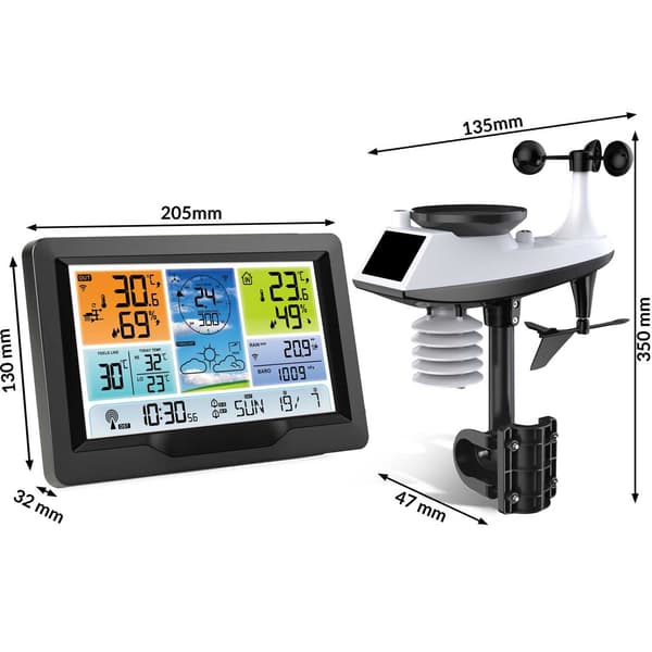 BD-905 grafitväderstation med display