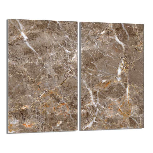 Skyddsplatta i glas för spis 2x30x52 Marmor