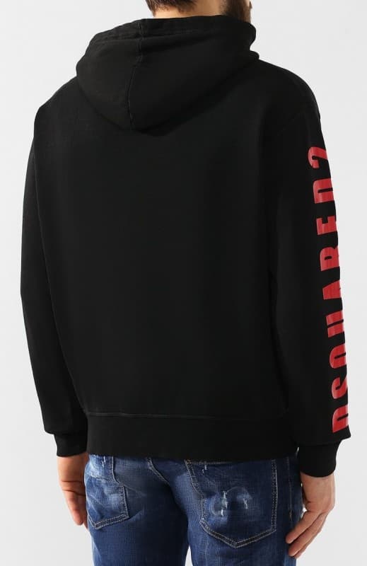 DSQUARED2 Herrehættetrøje SORT - Størrelse: L