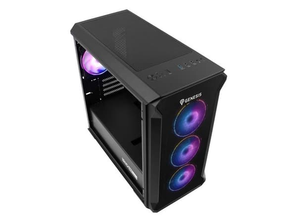 Genesis Irid 503 ARGB Micro Tower-datorchassi svart