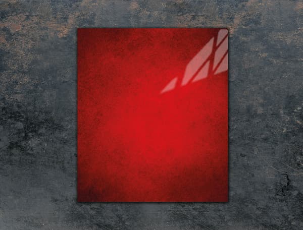 GLAS SKÄRBRÄDA 45x52 RÖD