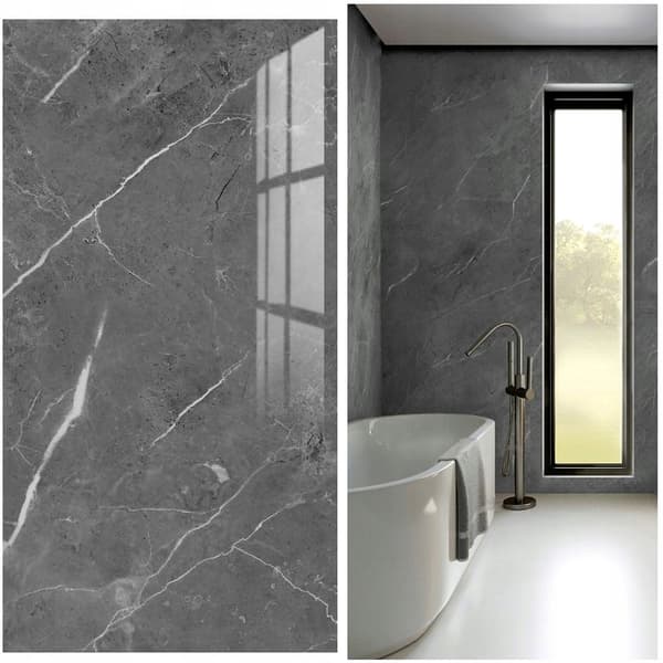 SELVKLÆBENDE MARMOR PVC LAMINATPANEL BLANK 80x40 cm panel12