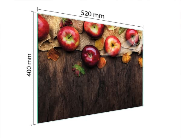 GLAS SKÆREBRÆT 52x40 ÆBLER
