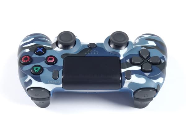 Trådløs pad-controller til PS4 PlayStation 4 Vibrationsfunktion Blå Camouflage