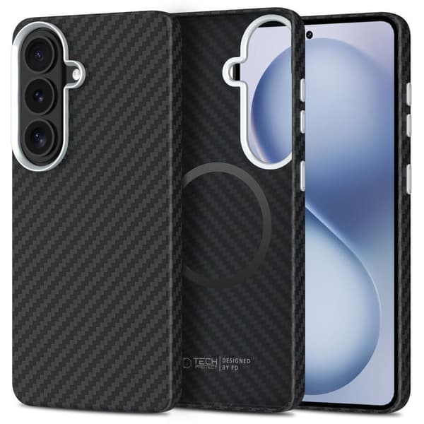 Etui til Samsung Galaxy S26 - sort og sølv