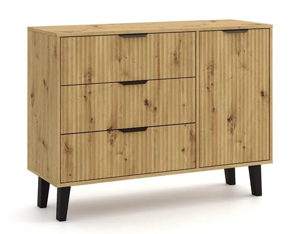 Scandi 1D3S SLIM ARTISAN Kommode i egetræ
