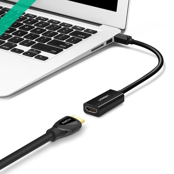 Mini DisplayPort - HDMI FHD 1080p -sovitin - musta