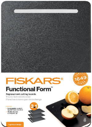 FISKARS FUNCTIONAL FORM Stor utbytbar skärbräda 27x44cm x3