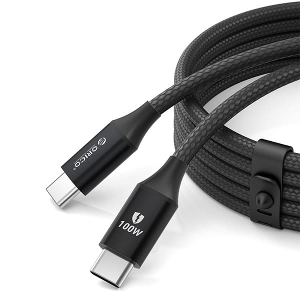 CDX 100W 5A strømforsyning USB-C kabel 1m - Sort