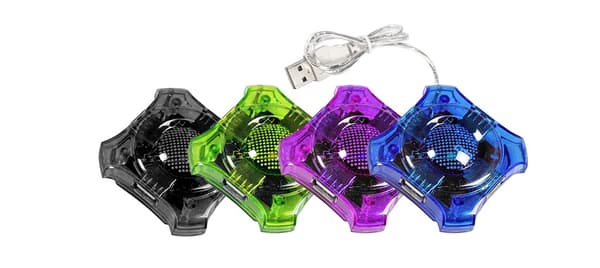 Esperanza USB 2.0 Hub 4 Porte "Star" Sort