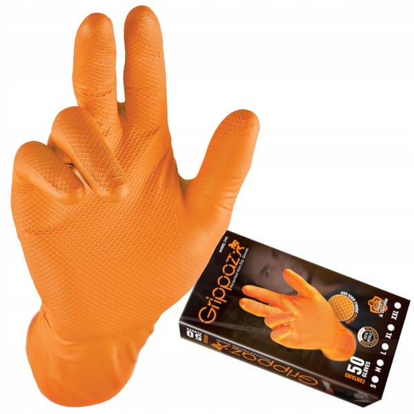 Grippaz nitrilhandskar storlek 9/L 50 st
