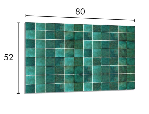Lasinen suojalevy liedelle 80x52 Vihreä