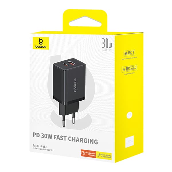 Cube Pro 30W USB-C USB-A -seinälaturi - musta