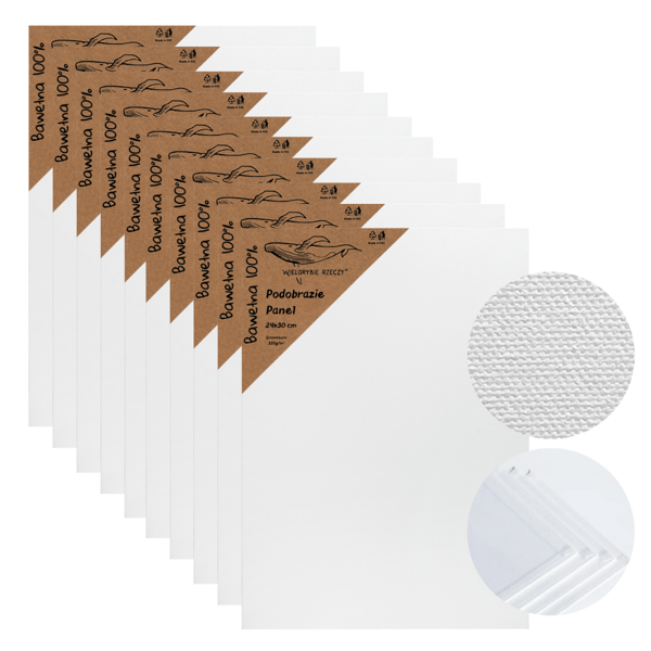 MÅLNINGSDUK 24x30 10 st. BOMULLSTÖD 350g/m² MÅLNINGSPANEL