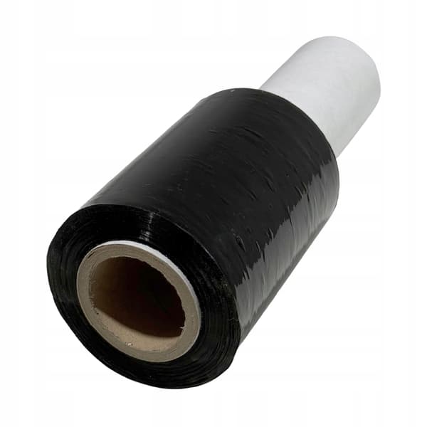 Mini stretch musta 100 mm x 150 m kahvalla