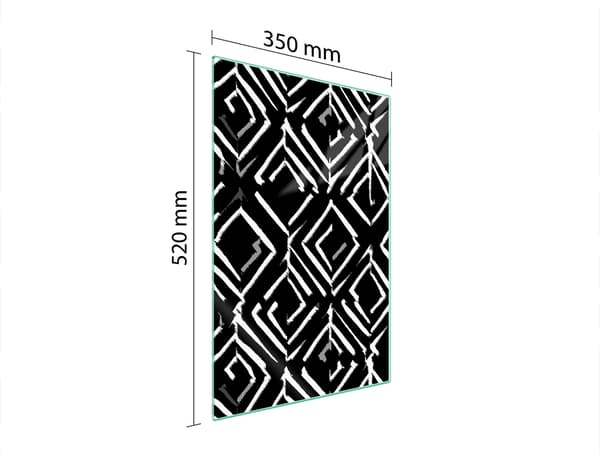 SKÄRBRÄDA I GLAS 35x52 MÖNSTER